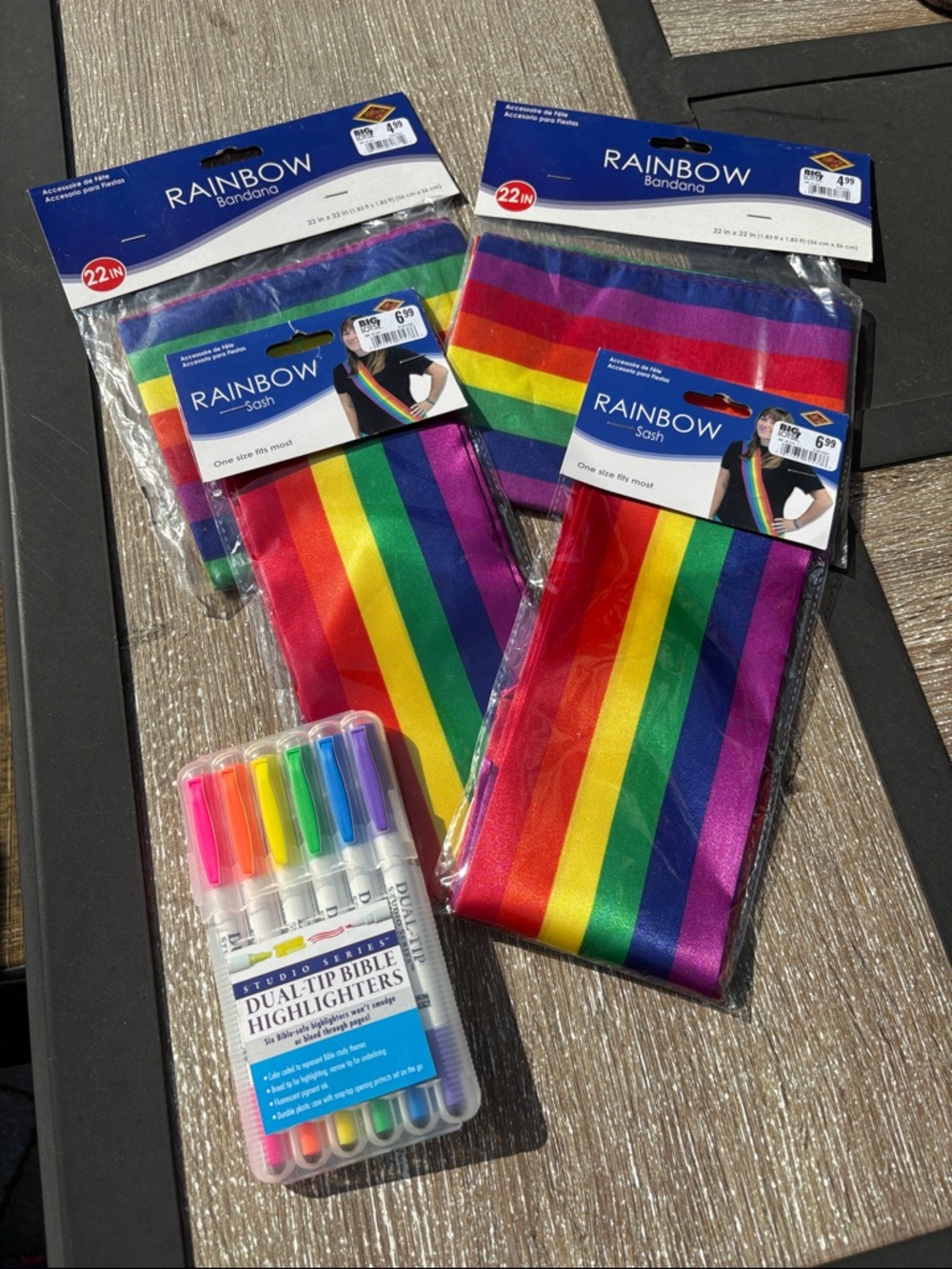 Rainbow Brand Multi-Color Satin Sash - Rainbow Stripes